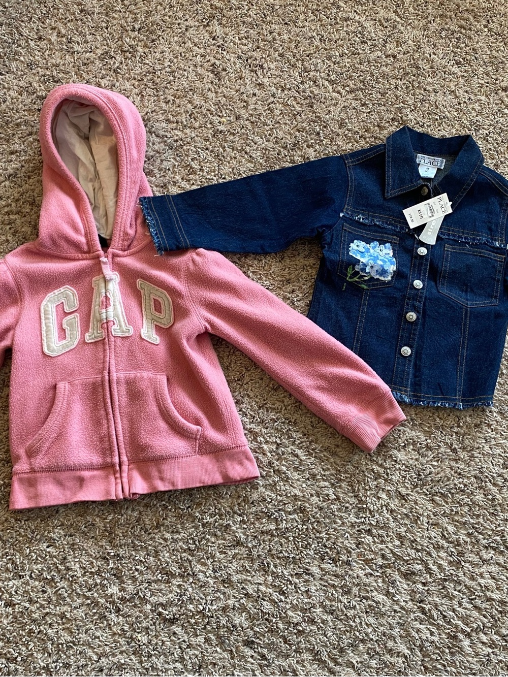 GAP Fleece Zip Hoodie and Jean Jacket